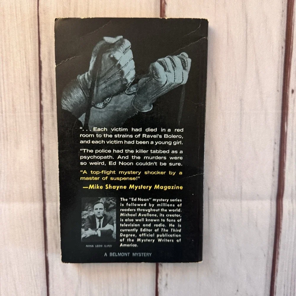 THE BEDROOM BOLERO by Avallone rare US Belmont crime gga ED Noon pulp vintage pb